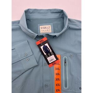 GILLZ Fishing Outdoors Shirt Mens Size 2XL Light Blue Long Sleeve XXL NWT Vented